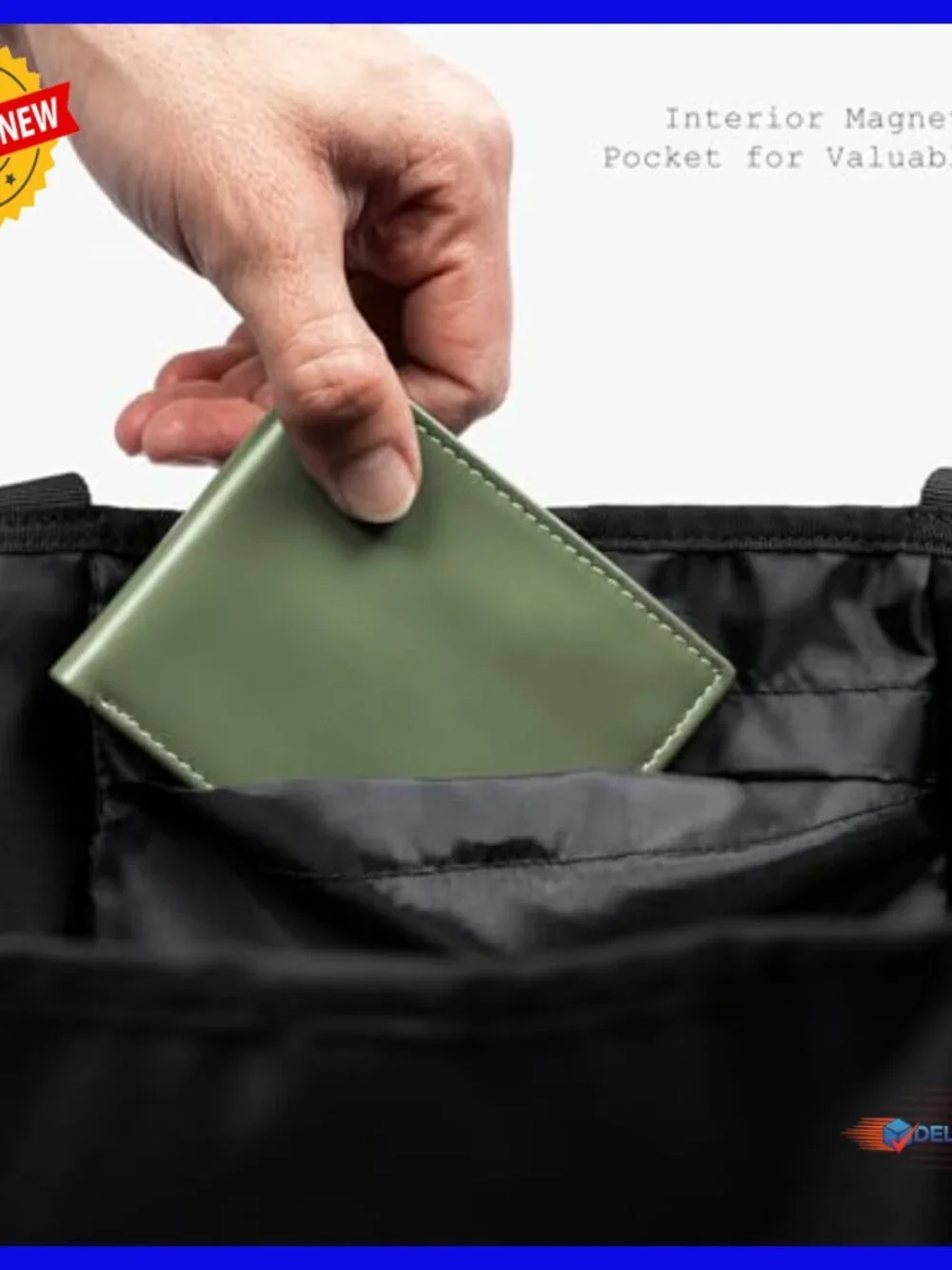 Water-Resistant Tote Diaper Bag with 8 Pockets, 31L Capacity - Picture 2 of 7